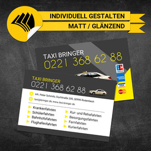 Visitenkarten Taxi - Leonardo