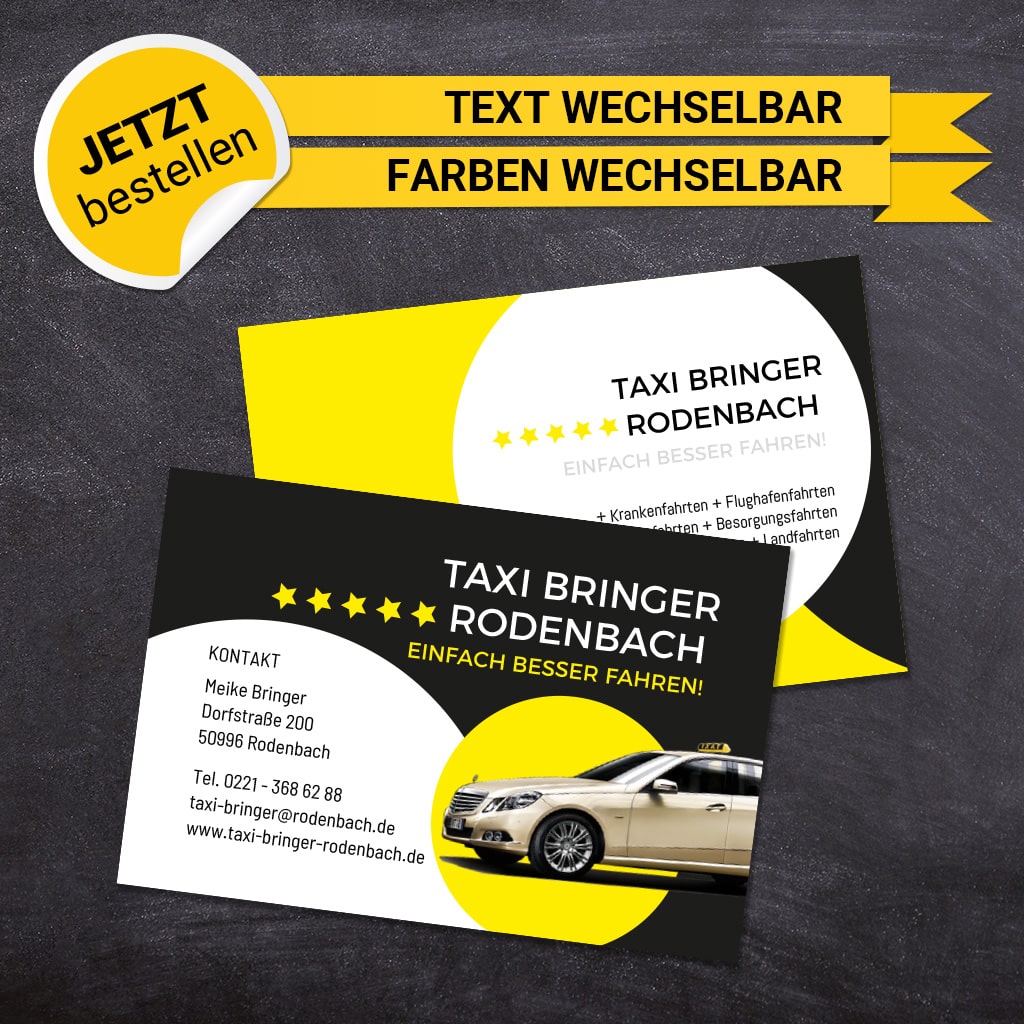 Visitenkarten Taxi - Mareike