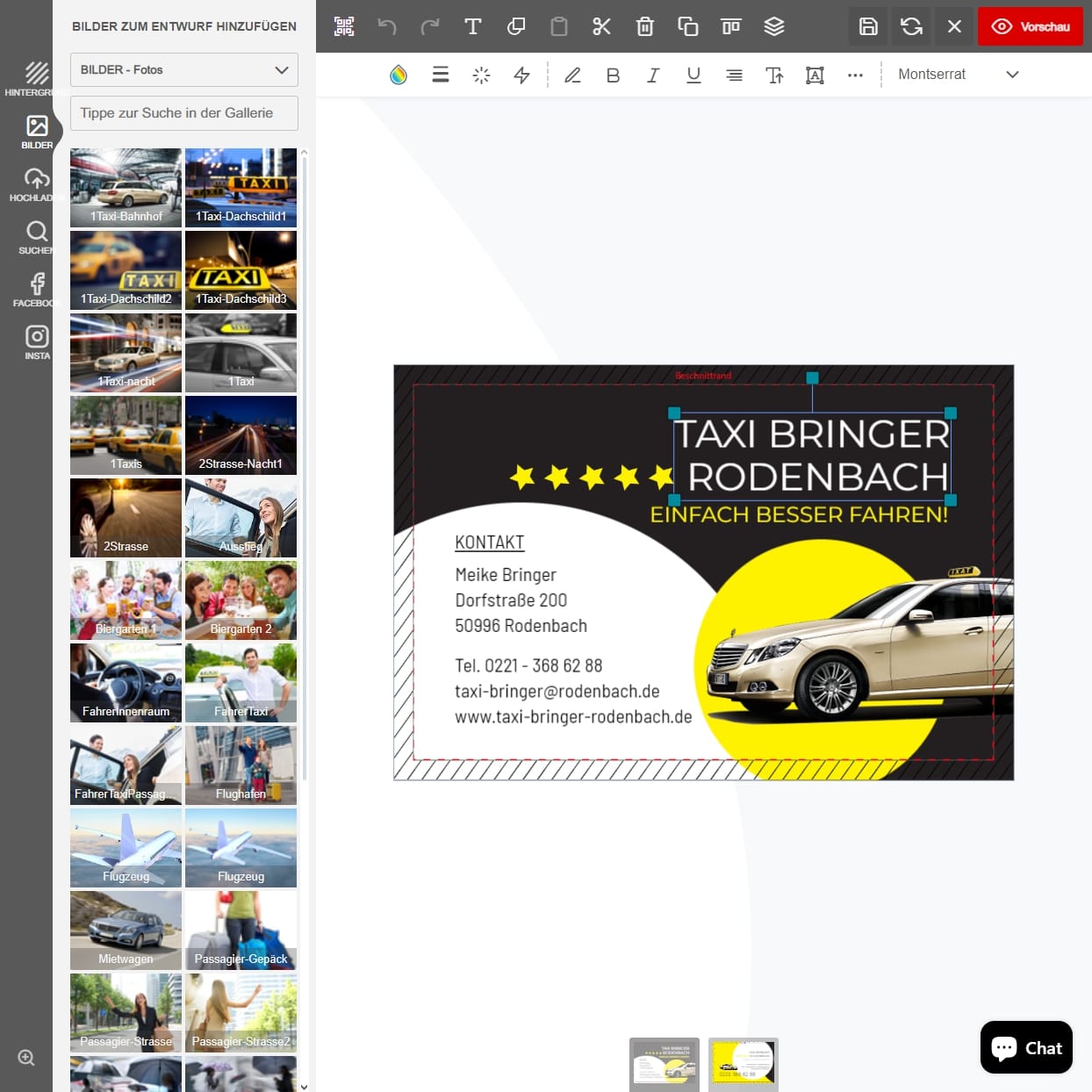 Visitenkarten Taxi - Mareike (Editor)