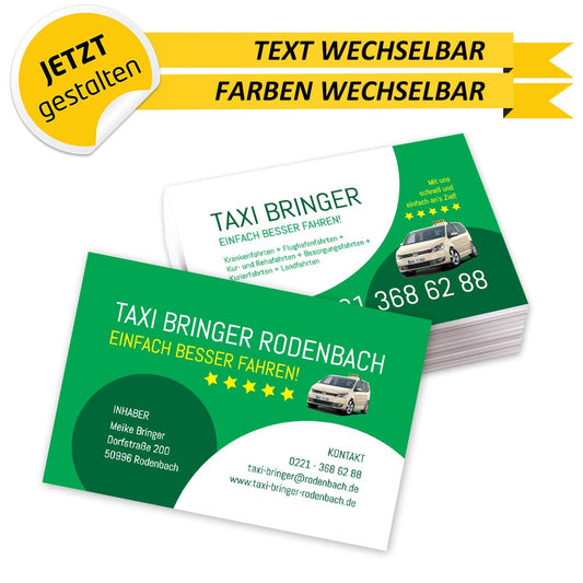Visitenkarten Taxi - Meike (Vorderseite)