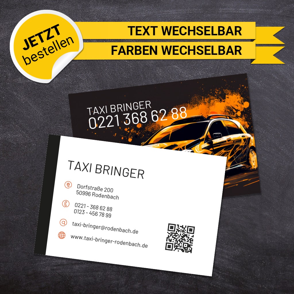 Visitenkarten Taxi - Nora