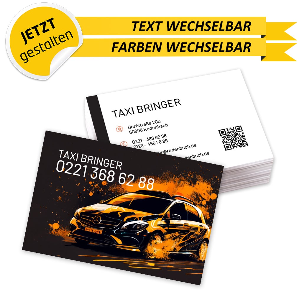 Visitenkarten Taxi - Nora (Rückseite)