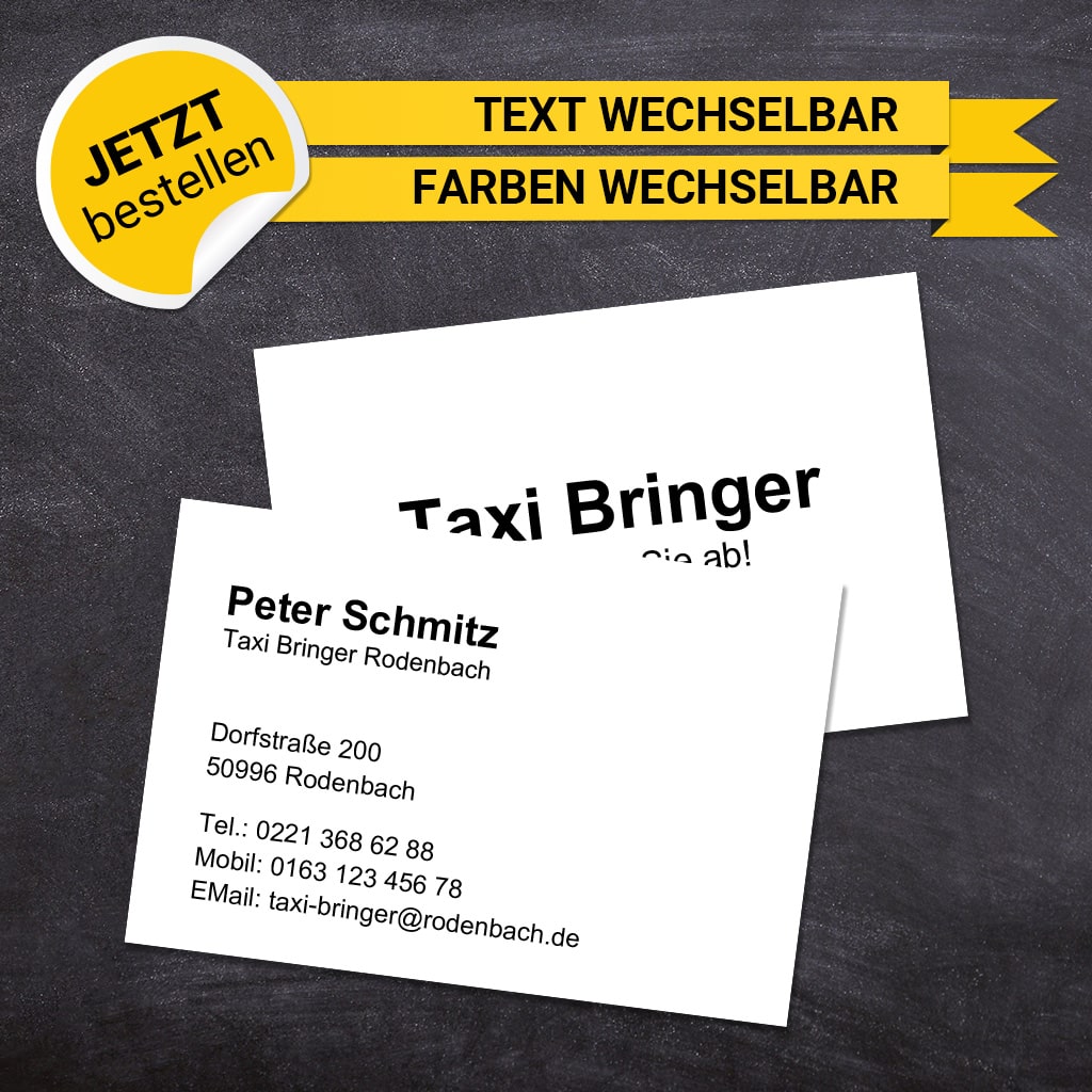 Visitenkarten Taxi - Roberto