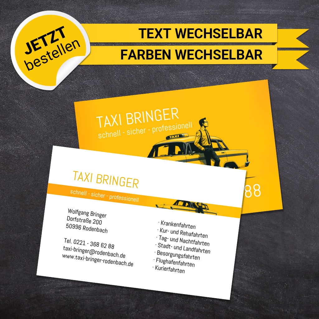 Visitenkarten Taxi - Sebastian