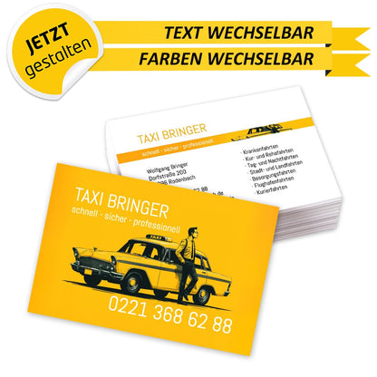 Visitenkarten Taxi - Sebastian (Rückseite)