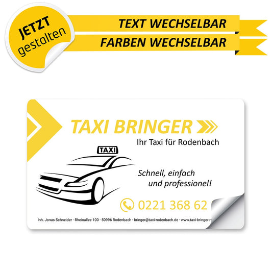 Werbeschild Taxi Klein - Jonas