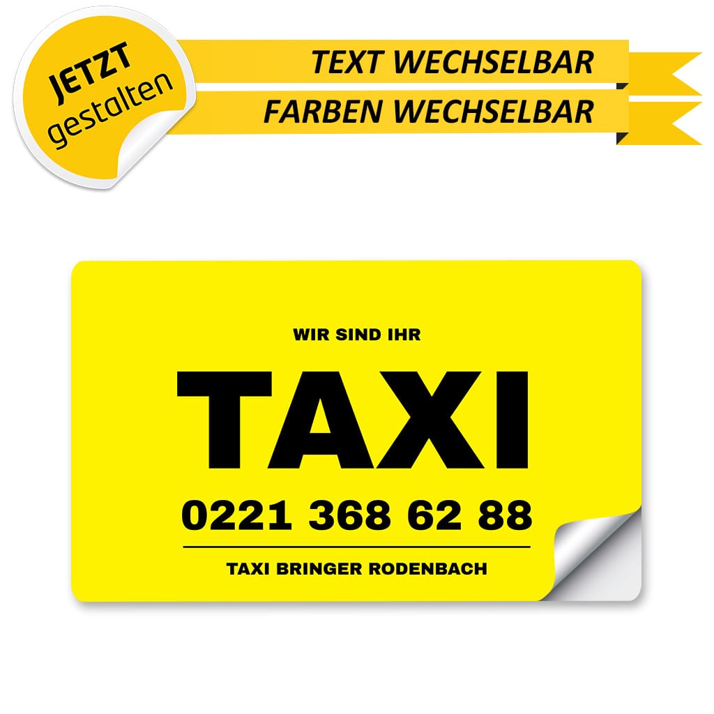 Werbeschild Taxi Klein - Mario